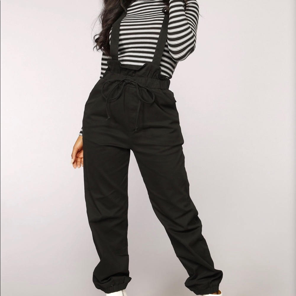 High Rise Overall/Suspender Joggers from FN